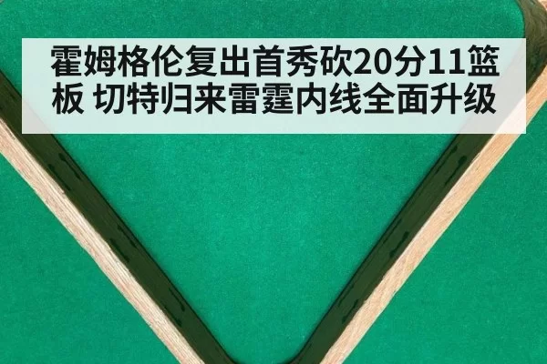 霍姆格伦复出首秀砍20分11篮板 切特归来雷霆内线全面升级 - xingkongyule